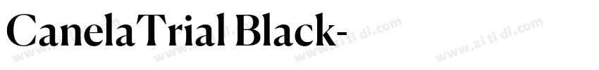 CanelaTrial Black字体转换